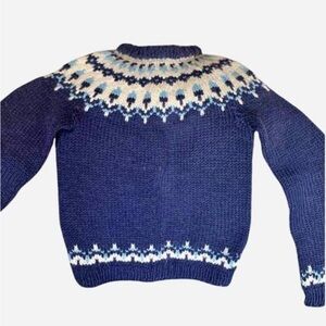 Men's Blue Patterned Sweater